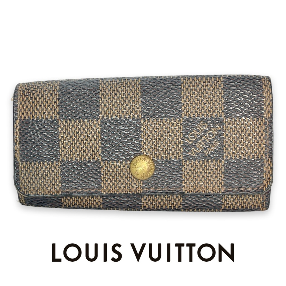 Sold sold sold !!!!!Louis Vuitton LV Damier Ebene 4 Hook Key Case